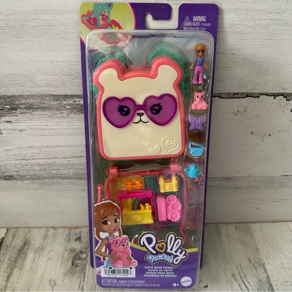 Polly Pocket CUTIE BEAR PICNIC NEW